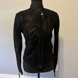Black suede free people jacket